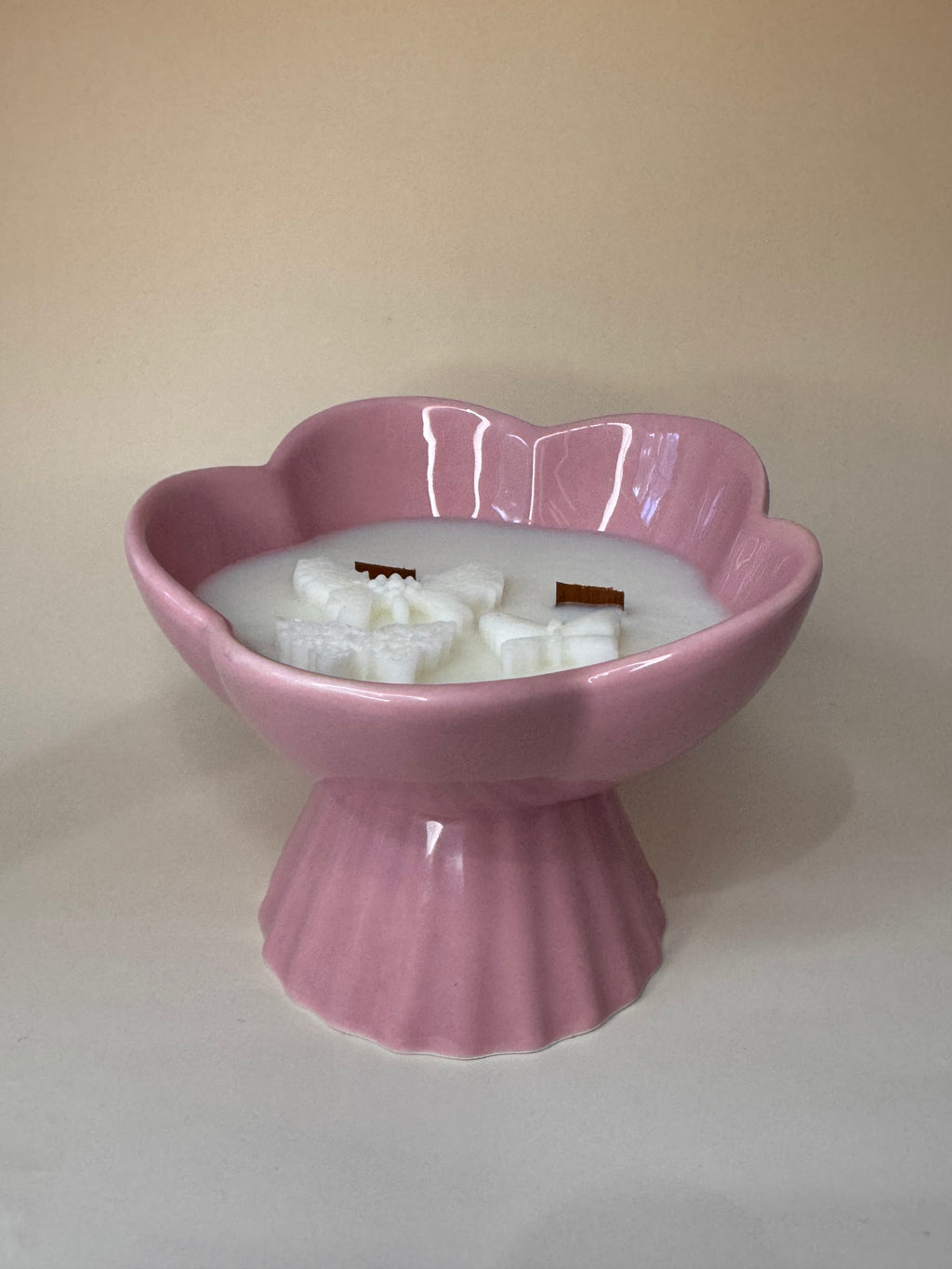 Vela Artesanal Flor Rosa